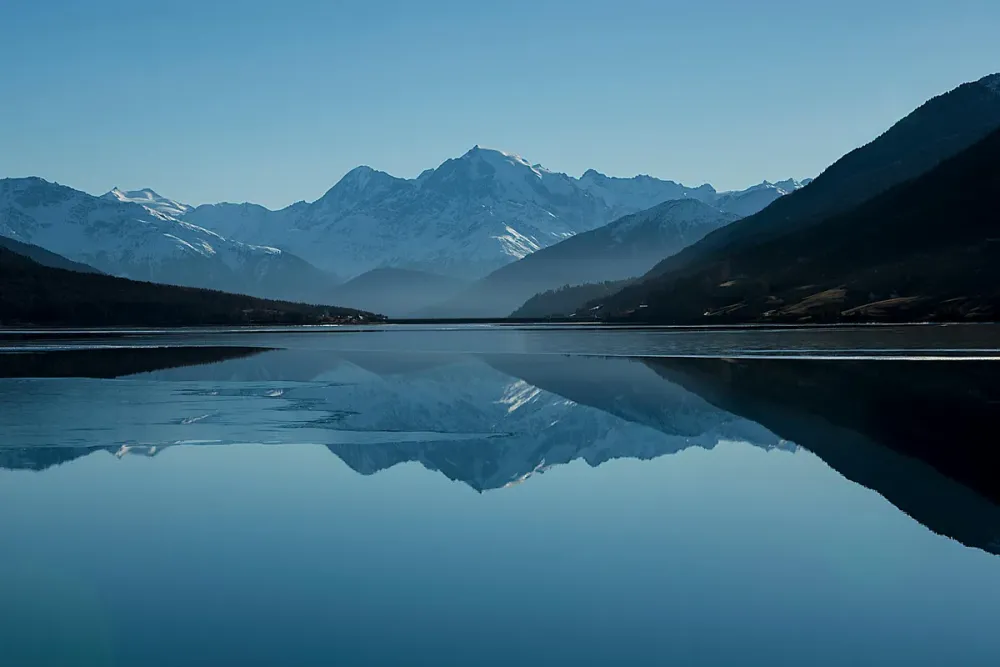 Calm lake with gentle reflections